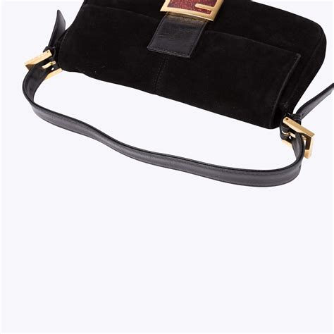 pochette fendi 8mo|fendi suede baguette bag.